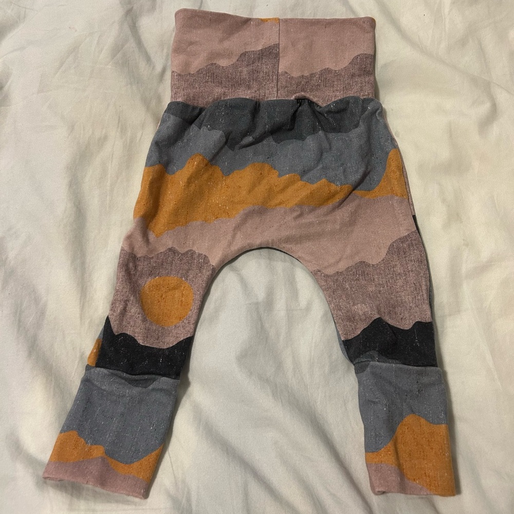 Handmade grow with me pants 3m-12m